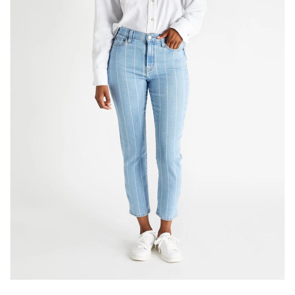 Ética Light Blue Striped Women's Jeans